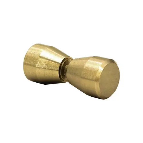 Tulip Shower Doorknob Back-to-Back for 1/4" to 1/2" Glass - Satin Brass