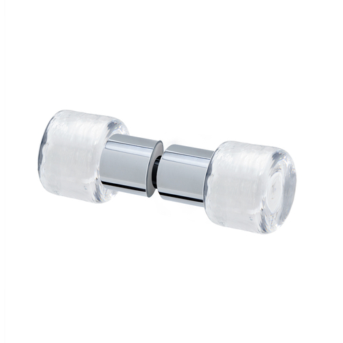 Back-to-Back Dumbell Knob Chrome & Glass