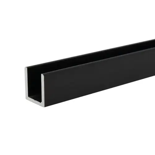 Classic U-Channel 3/8" Glass Oil Rubbed Bronze  60" Length