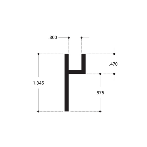 Base ChannelExtrusion - Clear Anodized  12" Length - pack of 10