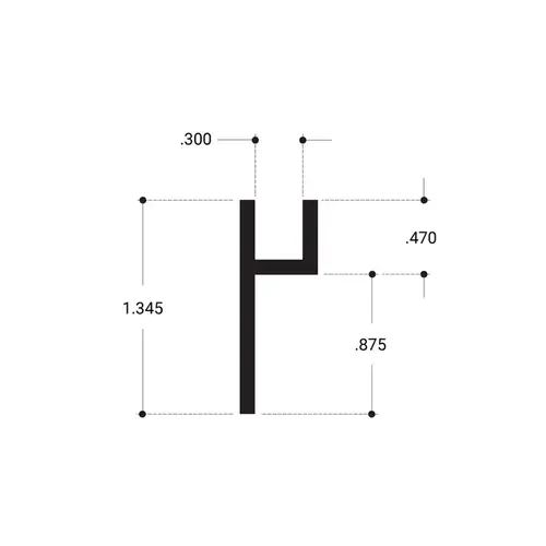 Base ChannelExtrusion - Clear Anodized  84" Length - pack of 50