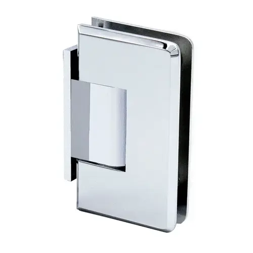 Preston Square Wall Mount Offset Short Back Plate Hinge - Polished Chrome