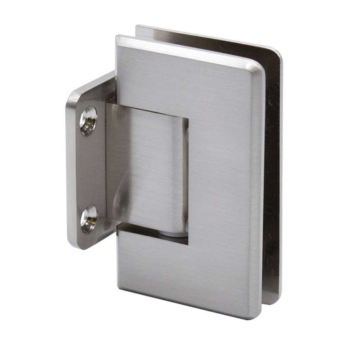 Preston Adjustable Beveled Wall Mount Hinge Short Back Plate - Brushed Nickel