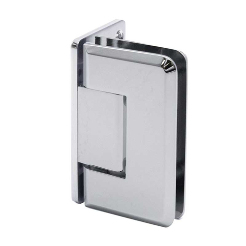 Preston Beveled 5 Degree Positive Close Offset Back Plate Wall Mount Hinge - Polished Chrome