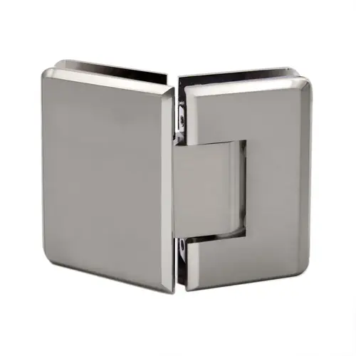 Preston Series 135 Degree Adjustable Glass-to-Glass Hinge for 3/8" to 1/2" Glass - Brushed Nickel