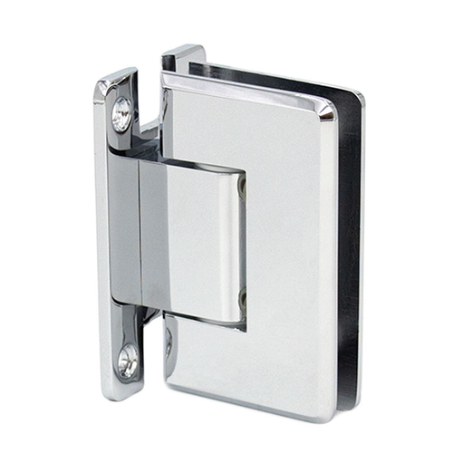 Preston Adjustable Wall Mount Hinge Adjustable Full Back Plate - Polished Chrome