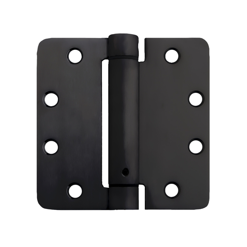 4" x 4" Spring Hinge Heavy-Duty 1/4" Radius - Black