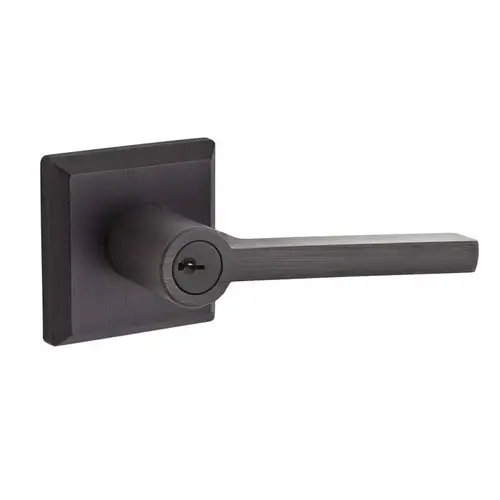 Entry Square Lever and Traditional Square Rose with 6AL Latch and Dual Strike Venetian Bronze Finish