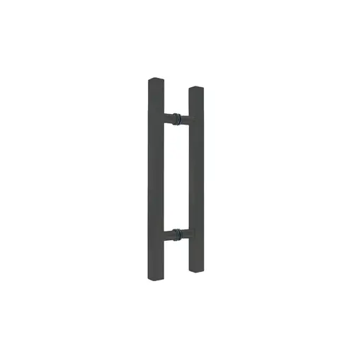 10" Square Back-to-Back Ladder Handle - 6" Center-To-Center - Matte Black