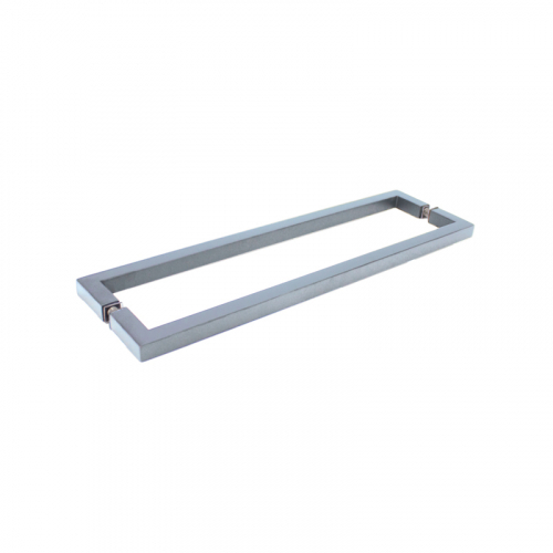 24" Back-to-Back Square Towel Bars With Mitered Corners - Polished Chrome