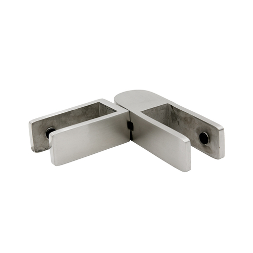 FHC SCA23BS Stabilizing Glass Clamp Adjustable Glass-to-Glass 11/16"-13/16" Glass - Brushed Stainless