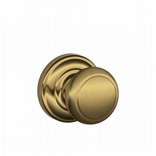 Andover Knob with Andover Rose Half Dummy Antique Brass Finish