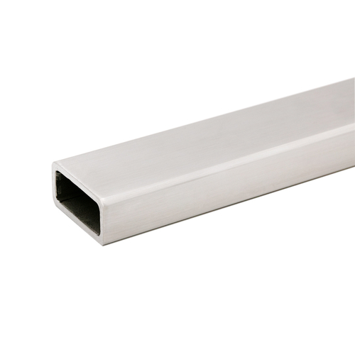 1" x 2" Rectangular Pipe Rail Sample 12" Long - Brushed Stainless