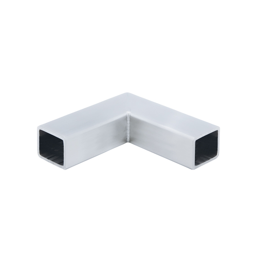 2" Square Pipe Rail 90 Degree Corner - Polished Stainless