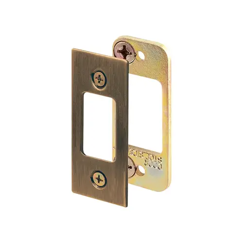 Security Deadbolt Strike - 2-3/4" - Steel - Antique Brass