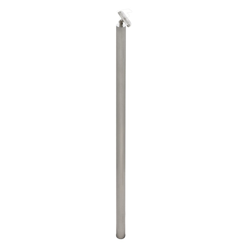 F1 Series Guardrail Post 1.9" Diameter Round 54" Tall Blank Post with Swivel Saddle - Brushed Stainless