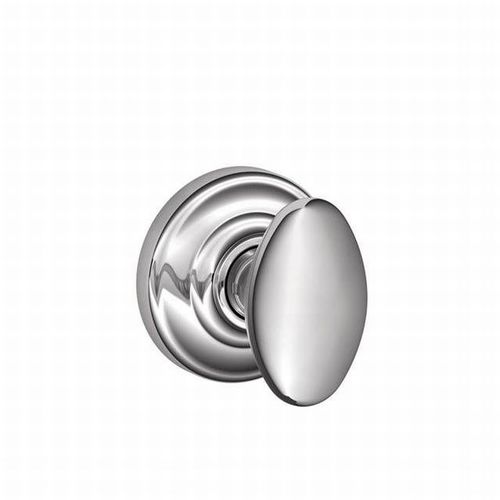 Siena Knob with Andover Rose Half Dummy Bright Chrome Finish