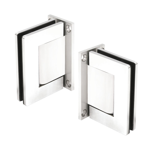 Panorama Series Self Closing Hydraulic Hinges - Sold In Pairs - Wall Mount Non Hold Open - Polished Stainless