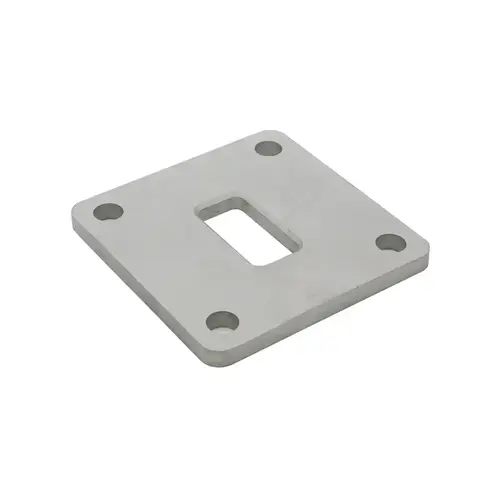 Floor Flange For 1" x 2" Rectangular Rail - Mill Stainless Steel