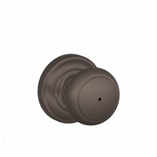 Schlage Residential F40AND613Andover Knob with Andover Rose Privacy Lock with 16080 Latch and 10027 Strike Oil Rubbed Bronze Finish