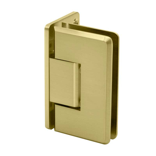 Preston Adjustable Beveled Wall Mount Hinge Full Offset Back Plate - Satin Brass