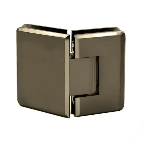 Preston Beveled Glass To Glass 135 Degree Hinge - Brushed Bronze