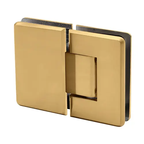 Preston Series 180 Degree Glass to Glass Hinge - Satin Brass