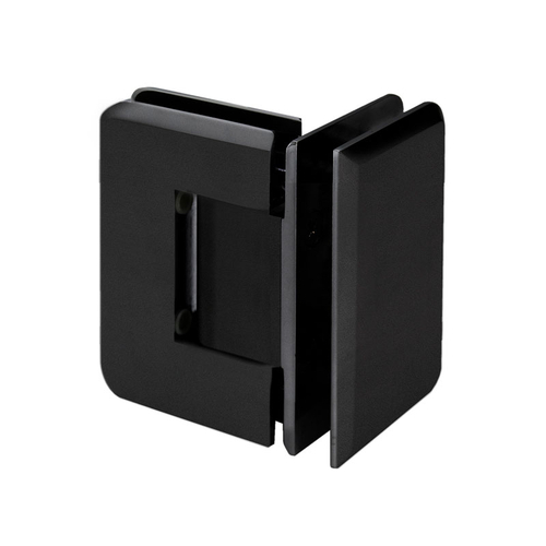 Preston Beveled Glass To Glass 90 Degree Hinge - Matte Black