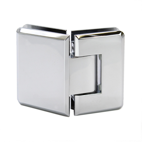 Preston Series 135 Degree Adjustable Glass-to-Glass Hinge for 3/8" to 1/2" Glass - Polished Chrome