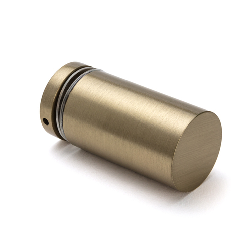 Round Single-Sided Shower Knob - Brushed Bronze