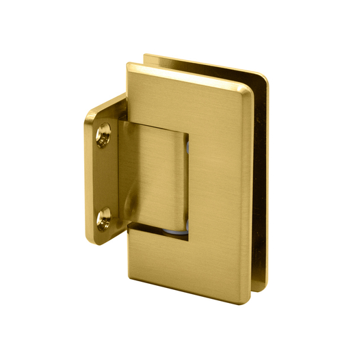 Preston Adjustable Beveled Wall Mount Hinge Short Back Plate - Satin Brass