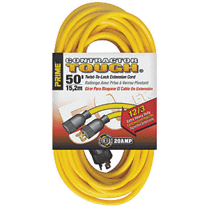 CRL EC730830 3-Conductor Twist-to-Lock Extension Cord