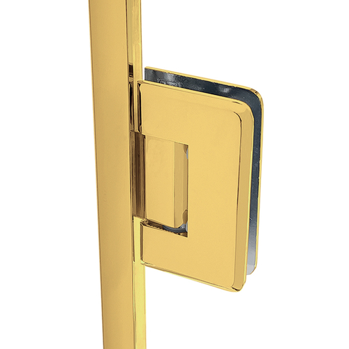 Preston Jamb Mounted Hinge Kit For 3/8" Glass 78" Height - Satin Brass