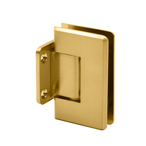 Preston Series Wall Mount Hinge - Short Back Plate - Satin Brass