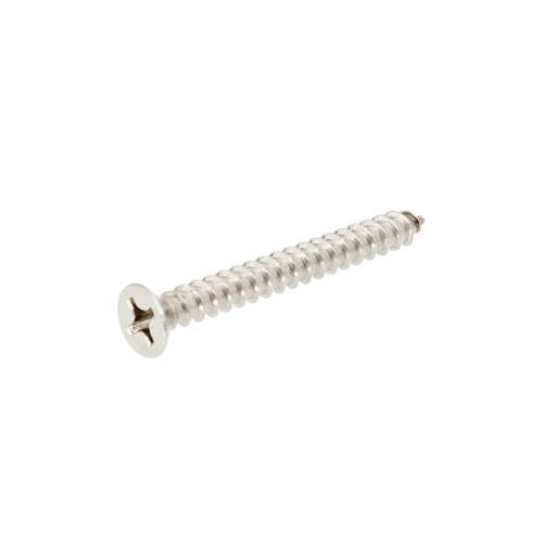 Wall Mount Backplate Screws #12 x 2" - Polished Nickel - pack of 10