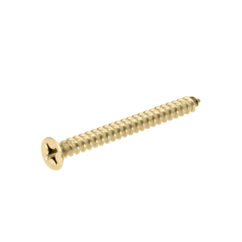 Wall Mount Backplate Screws #12 x 3" - Satin Brass - pack of 10