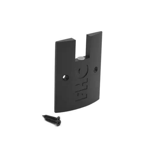 2-1/2" Square Door Rail End Cap for 3/8" or 1/2" Glass - Matte Black