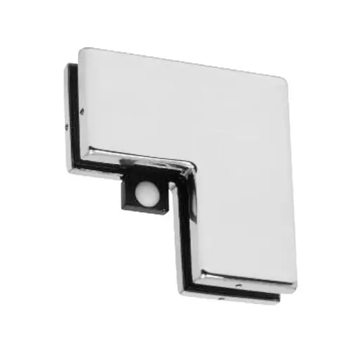 Sidelite Mount Patch w/Reversible Door Stop - Polished Stainless