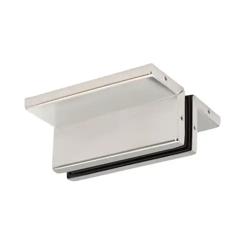 Ceiling Mounted Support Fin Bracket Patch Fitting - Polished Stainless