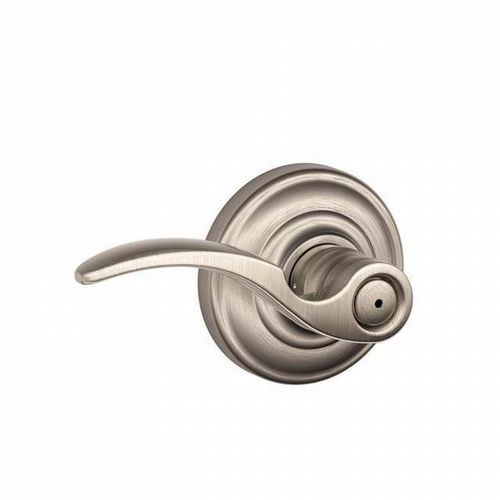 Schlage Residential F40 STA 619 AND St Annes Lever with Andover Rose Privacy Lock with 16080 Latch and 10027 Strike Satin Nickel Finish