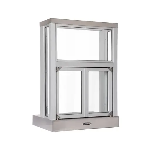 Projected Semi-Automatic Bi-Fold Window - 20" x 19" - Satin Anodized