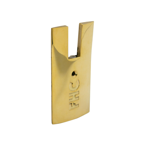 4 Square Door Rail End Cap - Polished Brass