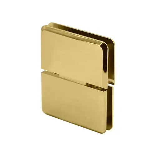 Patriot Grande Series Pivot Glass-to-Glass Mount for 1/2" Glass - Satin Brass