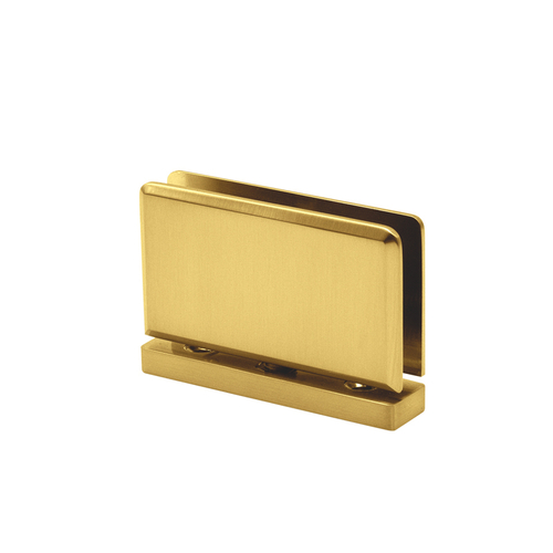 Patriot Mini Pivot Hinge for Top or Bottom for 1/4" Glass - Satin Brass