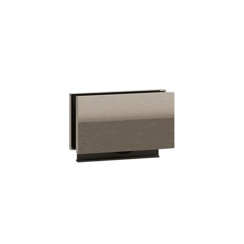 Ridgeline Square Roller Carrier for 1/2" Glass - Brushed Nickel