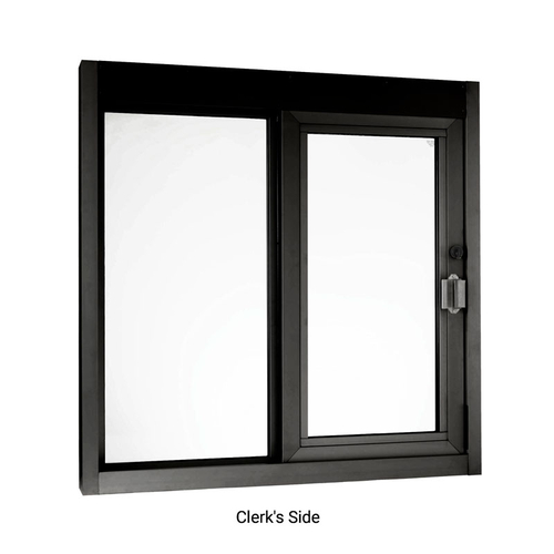 Self-Close Window 0X - 48" x 48" - 1" Insulated Glass - Dark Black/Bronze Anodized