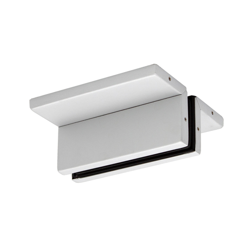 Ceiling Mounted Support Fin Bracket Patch Fitting - Satin Anodized