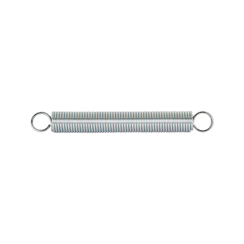 Extension Spring - Spring Steel Construction - Nickel-Plated Finish - 0.120 Ga x 1" x 8-1/2" - Closed Single Loop - pack of 1