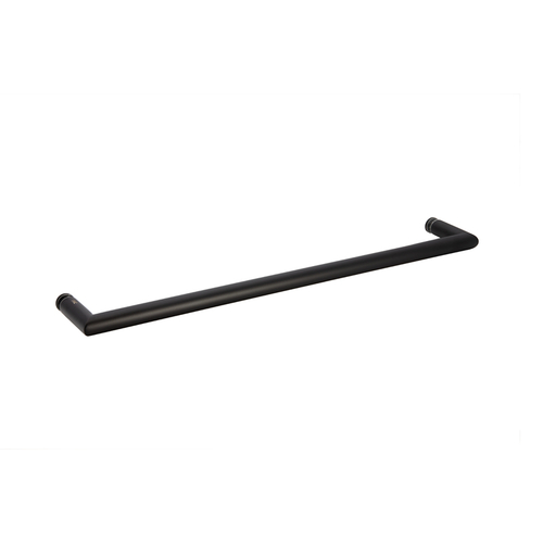 18" Single-Sided Round Tubing Towel Bar With Mitered Corners - Matte Black