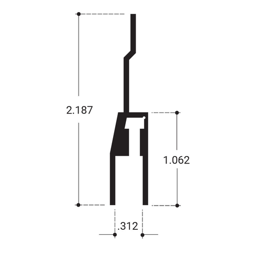 Masteroll Front Hanger 72" Long - Dark Black/Bronze Anodized